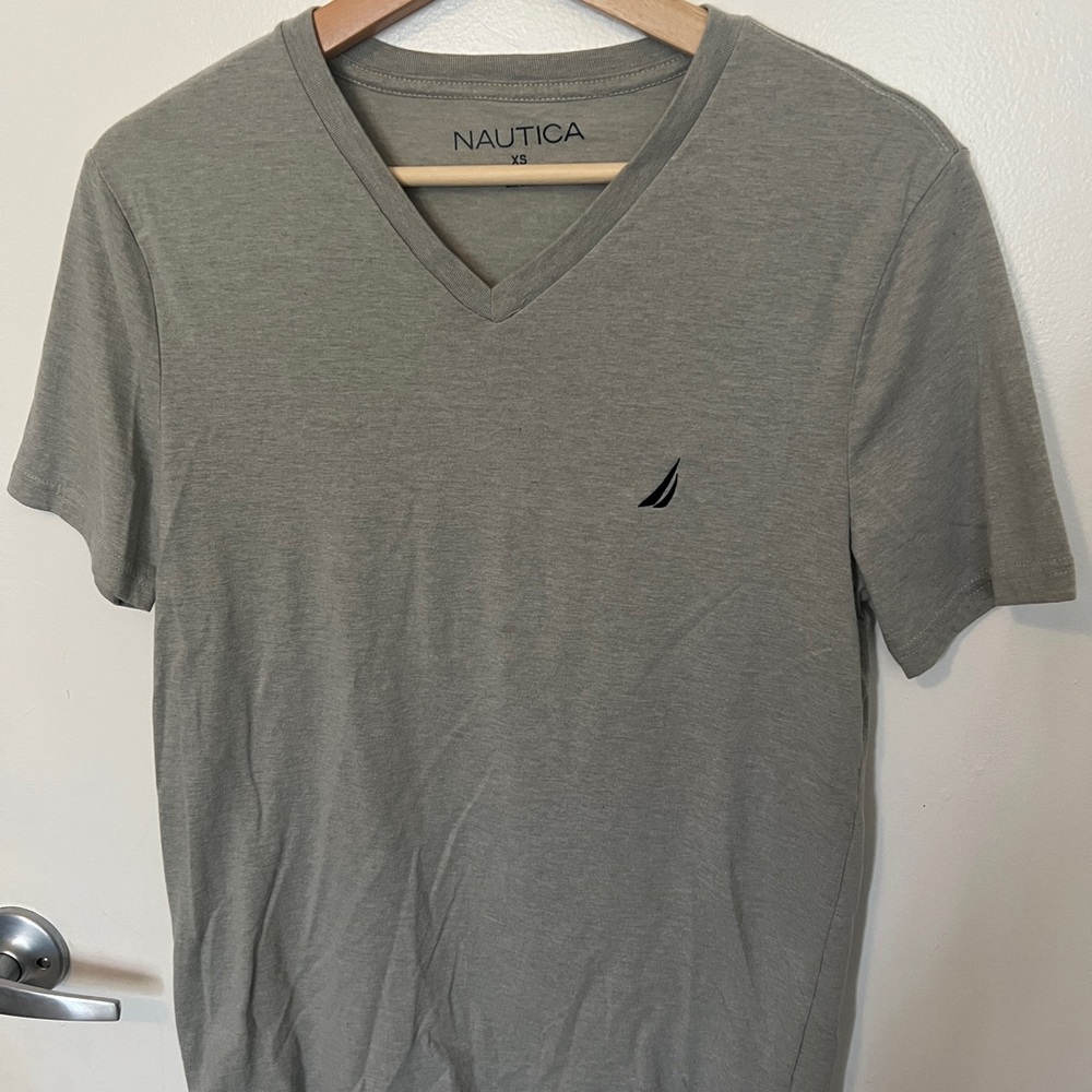 Nautica Men's V-Neck T-Shirt - Dark Gray